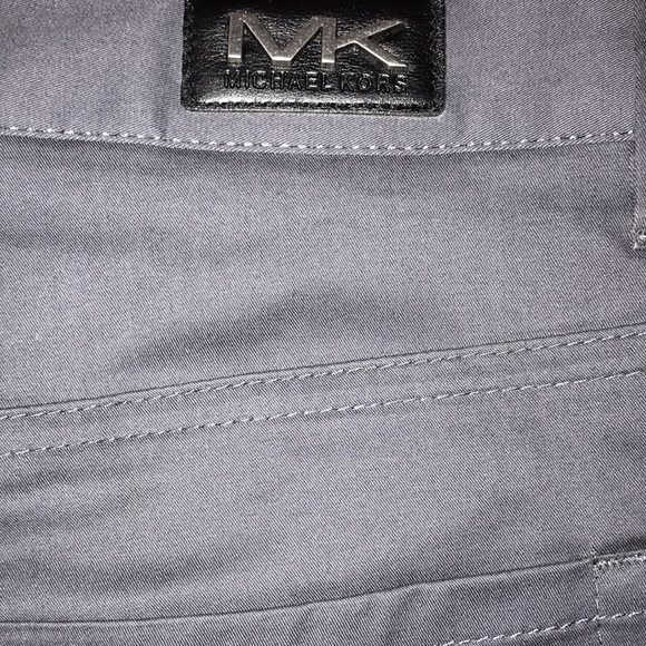 NWOT Michael Kors Grey smoke long flat front pants size 33 - Picture 3 of 7